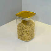 Pote Hermético Quadrado Tampa Metalizada Dourada Fosco Vedação Tripla 2,3 L - Ela Decora